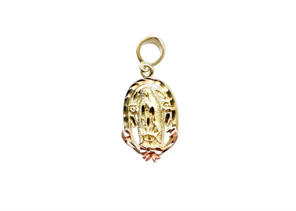 Two Tone Plated Mother Mary Pendant